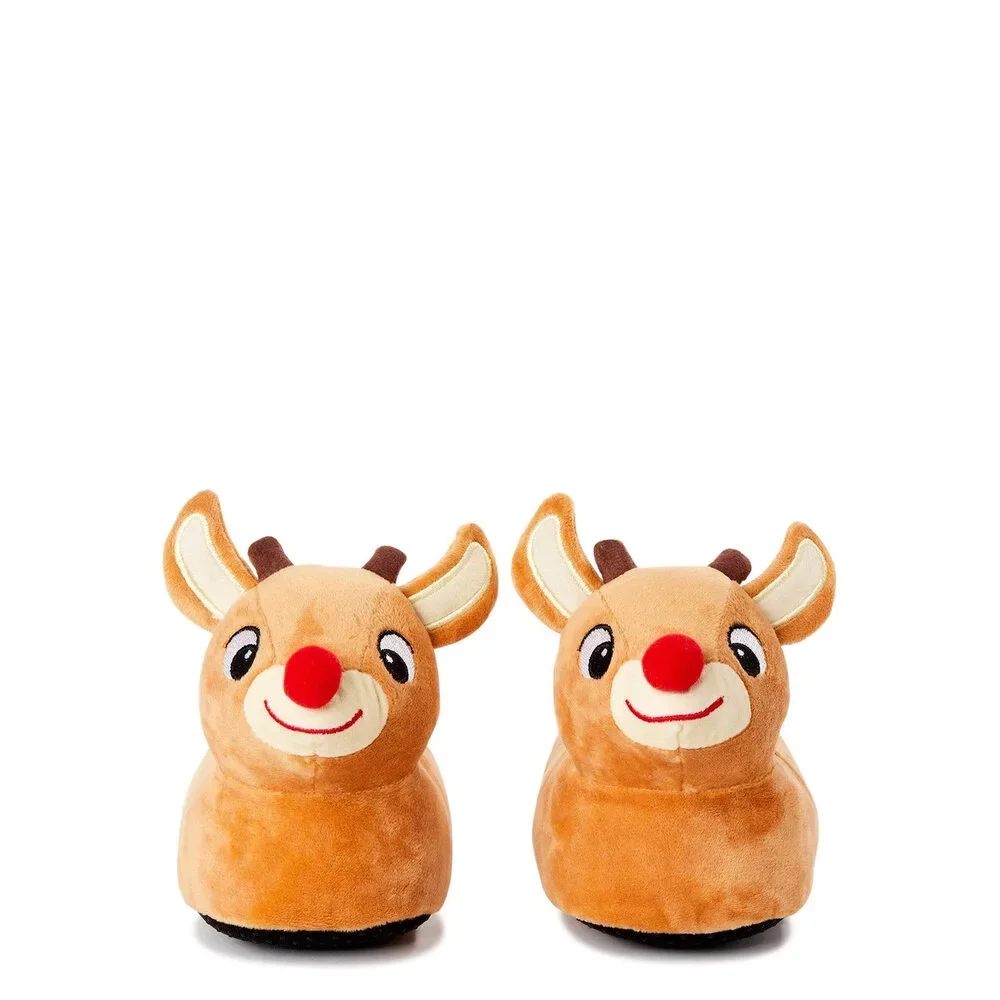 Rudolph the Red Nosed Reindeer Girls Youth Slippers (3)